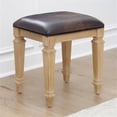 thumbnail image 2 of Bowery Hill Traditional Brown Wood Vanity Bench, 2 of 6