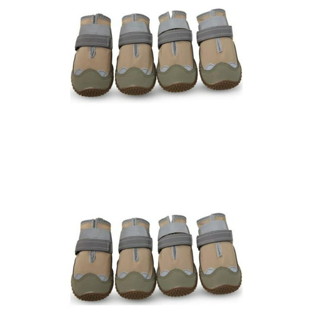 Transemion 4 Pieces Canvas Pet Shoe Reflective Waterproof Replacement Breathable Outdoor Camping Hiking Mountaineering Boot Size 6 2Set