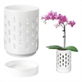 thumbnail image 2 of Macetas para Orquídeas con Agujeros, Maceta de Cerámica de 4 Pulgadas para Trasplantar Orquídeas y Otras Flores, 2 of 5