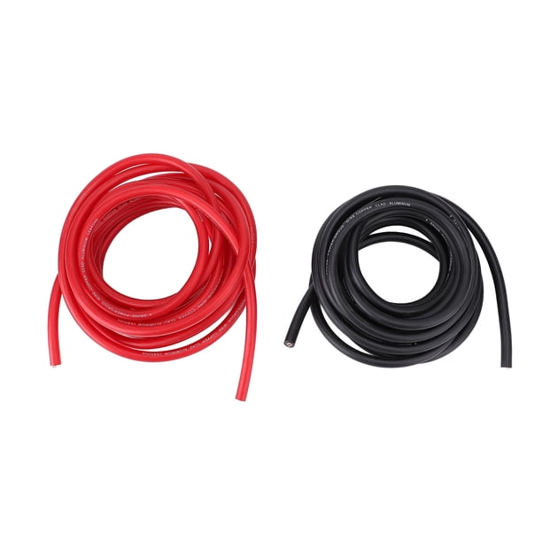 Cable De Tierra De Alimentación Para Automóvil, Conexión Estable De Alta Dureza Cable De Alimentación De 4 AWG De 20 Pies Con Tubo Termorretráctil Para Inversor De Corriente