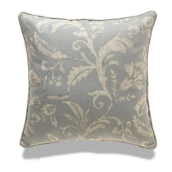 MDR Trading Inc. HU-DB2020TW07OP Light Gray And White Floral Pattern With Polyester Insert Pillow