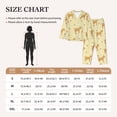 thumbnail image 4 of Pajama Sets for Women 2 Pcs, Striped Cartoon Cute Goat Yellow Button Down Long Sleeve Sleepwear Lounge PJ Sets, 4 of 6
