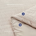 thumbnail image 4 of Juego de edredón HYMOKEGE Beige Queen de 7 piezas Seersucker, 4 of 8