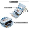 thumbnail image 4 of LAICAIW []Small Wallets for Women Slim Mini Wallet Soft PU Leather Fashion Female Wallet Short Cute Coin Purse Large Capacity Gray, 4 of 7