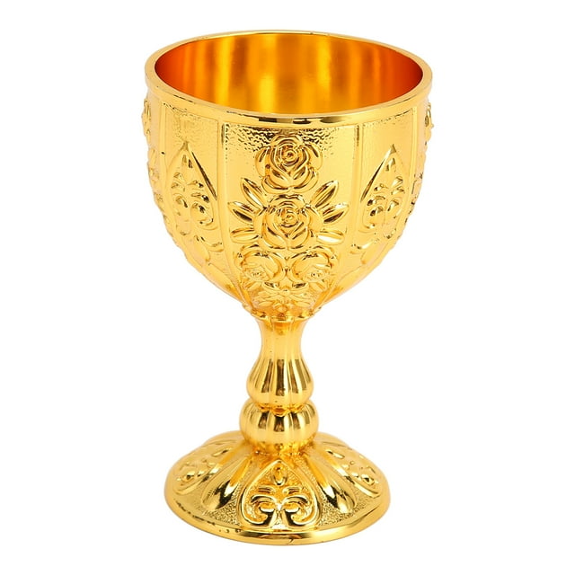 Metal Wine Cup, Metal Embossed Wine Cup Rustproof For Gifts Gold,Silver,Bronze