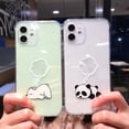 thumbnail image 3 of Creative Bear Panda Animal Teléfono Caso Para IPhone 11 12 13 Pro Max Transparente A Prueba De Golpes Lente Protección X XS XR 7 8 Plus Carcasa Cubierta, 3 of 4