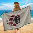 thumbnail image 4 of Kuiaobaty Aztec Bear Print Car Seat Towel Covers Front Seats Bear Claw Print Car Seat Hoodie Cover 60 x 33 Inch Absorbent Microfiber Towels for Gym Workout, Running, Swimming, Beach and Hiking, 4 of 7