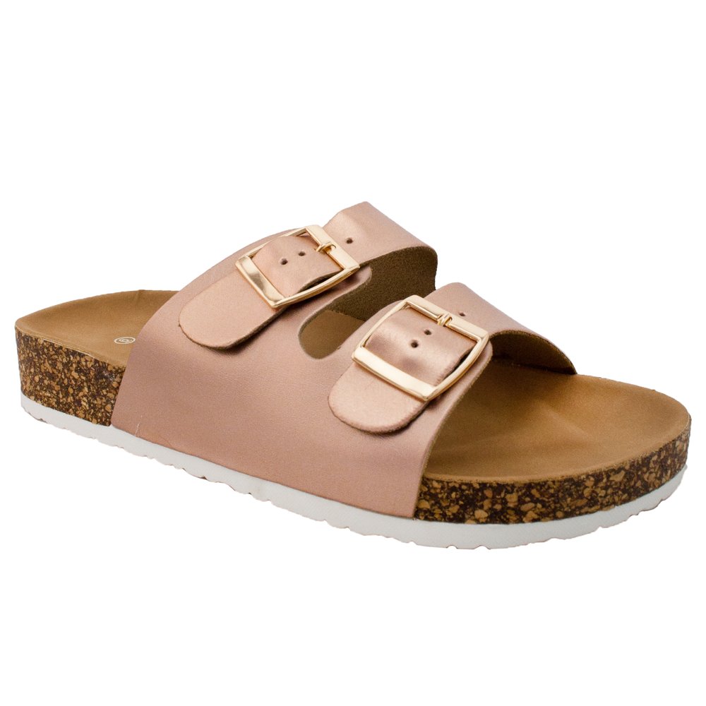 women's casual buckle straps sandals flip flop platform footbed sandals