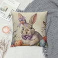 thumbnail image 2 of Pillow Covers Inch Set of Rabbit Bunny Butterfly Floral Leaves Spring Farmhouse Decoration Throw Pillow Cases Cushion Cover Linen for Sofa Couch, 2 of 5