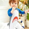 thumbnail image 7 of FAMTKT Baby Swimwear One-Piece Swimsuit Protective Sunsuit, Toddler Baby Boys Swimwear Long Sleeve Fish Modelling Printed Hoody One-Piece Swimming Suit, 7 of 7