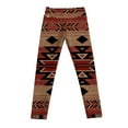 thumbnail image 4 of Women Fleece Lined Leggings Casual Elastic High Waist Fashion Graphic Print Winter Thick Warm Sport Gym Pants(Khaki,M), 4 of 5
