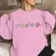 thumbnail image 5 of Sudadera con estampado de dinosaurio, jerséis casuales de cuello redondo y manga larga para otoño e invierno, sudaderas de gran tamaño para mujer, 5 of 5