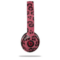 Skin Decal Wrap for Beats Solo 2 and Solo 3 Wireless Headphones Leopard Skin Pink (BEATS NOT INCLUDED) by WraptorSkinz