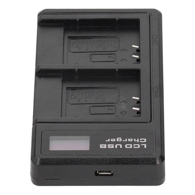 Cargador de batería portátil para cámara LI-50B Cargador doble USB con pantalla LCD
