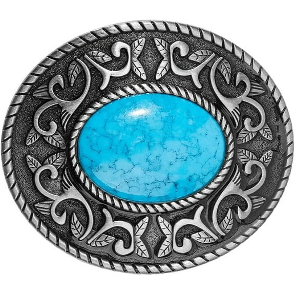 Turquoise Belt Buckle Vintage Alloy Belt Buckle Stone Belt Buckles Western Cowgirl Belt Buckle for Women Men