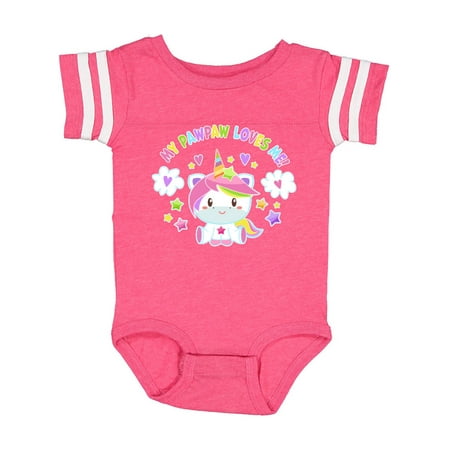 

Inktastic My Pawpaw Loves Me with Cute Rainbow Unicorn Gift Baby Boy or Baby Girl Bodysuit