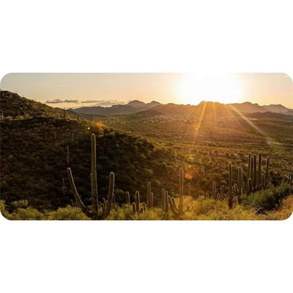 Arizona Mountains Sunset Photo License Plate