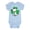LIGHT BLUE, variant on Peanuts - Dancing Snoopy Shamrock - Infant Baby One Piece