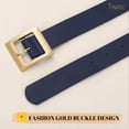 thumbnail image 4 of JASGOOD Women Fashion Leather Belts with Square Gold Buckle Waist Belt for Jeans Pants Dresses, 4 of 8