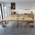 thumbnail image 2 of Noble House Modern Extendable Dining Table,23.6-118" Length Seats 2-10,MDF Top with Metal Frame,Oak, 2 of 8