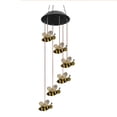 thumbnail image 1 of Inteprter Campanas de viento solares luces colgantes impermeables luz que cambia de Color teñido liso campana de viento lámpara de estatuilla Iluminación y accesorios Negro, 1 of 6