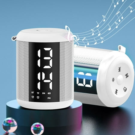 

RnemiTe-amo Digital Alarm Clock with Bluetooth Speaker Portable Waterproof Wireless Bluetooth Speaker Multifunctional Small Speaker Subwoofer With High Sound Quality