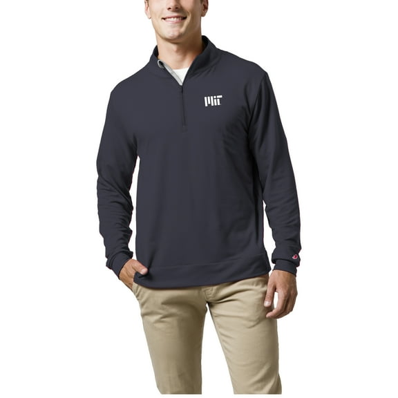 Men's League Collegiate Wear Navy MIT Engineers All Day Quarter-Zip Pullover Top