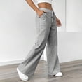 thumbnail image 5 of Gytharion Women's Striped Wide Leg Pants Cotton Linen Drawstring Elastic Waist Pants Straight Leg Loose Casual Trousers with Pockets 2026, 5 of 8