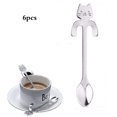 thumbnail image 4 of Cucharas de café para gatos de acero inoxidable, cucharas de postre con diseño colgante para gatos, se utilizan para agua, té, leche, café, postre, bebida, utensilios, batidos Namotu WL-00950, 4 of 7