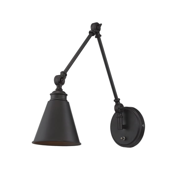 Morland 1-Light Adjustable Wall Sconce in English Bronze