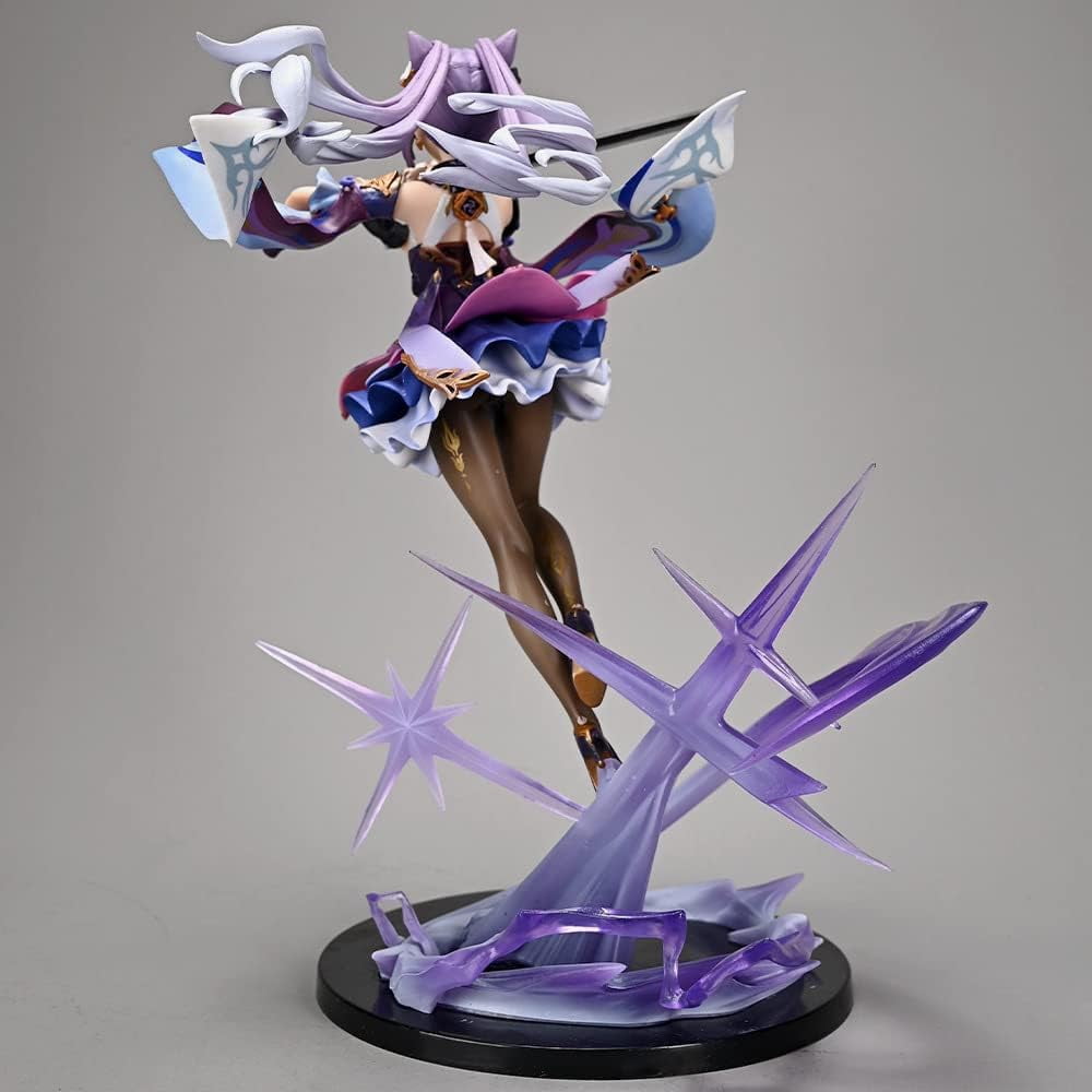 Keqing Figures, Seven Stars of Liyue Keqing Figure Statue 26cm/10.2inch Cosplay PVC Anime Model Game Character Figurine Collection Decoration Gift