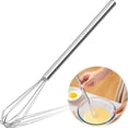 thumbnail image 4 of Guczhu Whisk Set, 10 Inch 304 Stainless Steel Mini Whisks for Cooking Baking Mixing Ingredients and Deep Containers, Silver, 4 of 9