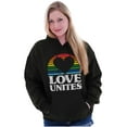 thumbnail image 3 of Inspirational Love Unites Gay Rainbow Hoodie Sweatshirt Women Brisco Brands S, 3 of 4