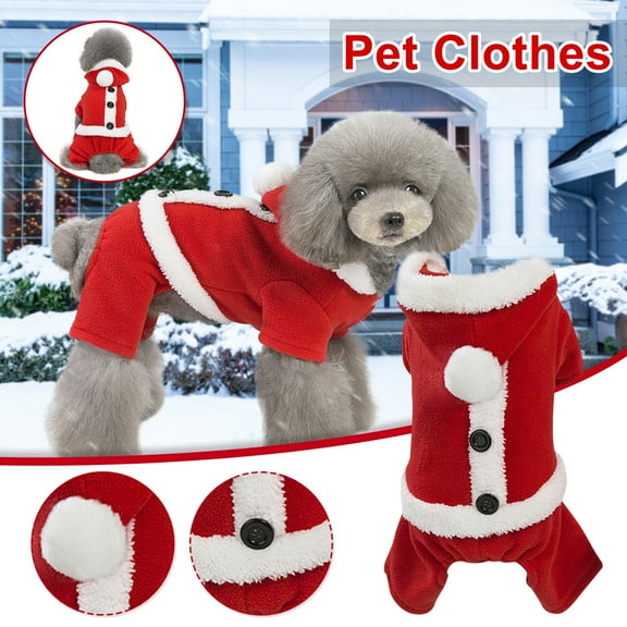 kladzum Pet Dog Christmas Dress, Pet Xmas Dog Dress Pet Clothes Fall and Winter Christmas Clothes Holiday Clothing Pants Styles, Fall Dog Clothes, Holiday Christmas Outfit