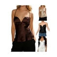 thumbnail image 3 of Camisola de mujer, top sin mangas, escote bajo en la espalda, chaleco liso de verano para fiestas y discotecas., 3 of 8