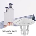 thumbnail image 3 of MasteelfCA Capuchon de Cheminée en Acier Inoxydable Robuste Couvercle de Cheminée Tuyau de Cheminée Couverture de Pluie pour la Maison, 3 of 9