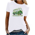thumbnail image 2 of T-shirt de la Saint-Patrick pour Femmes Mode Col Rond Imprimé Manches Courtes T-shirt Décontracté Ample Hauts T-Shirts de la Saint-Patrick pour Femmes, 2 of 6