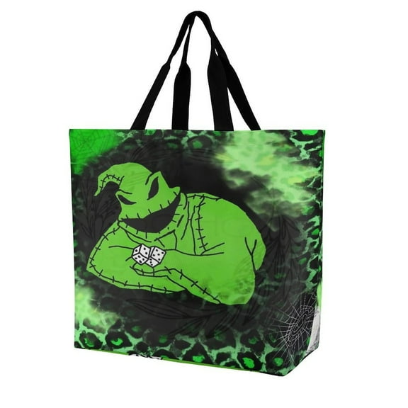 Oogie Boogie Tote Bag for Women Men Reusable Grocery Canvas Shopping Bag Portable Shoulder Bag for Beach Travel Weekender Gym