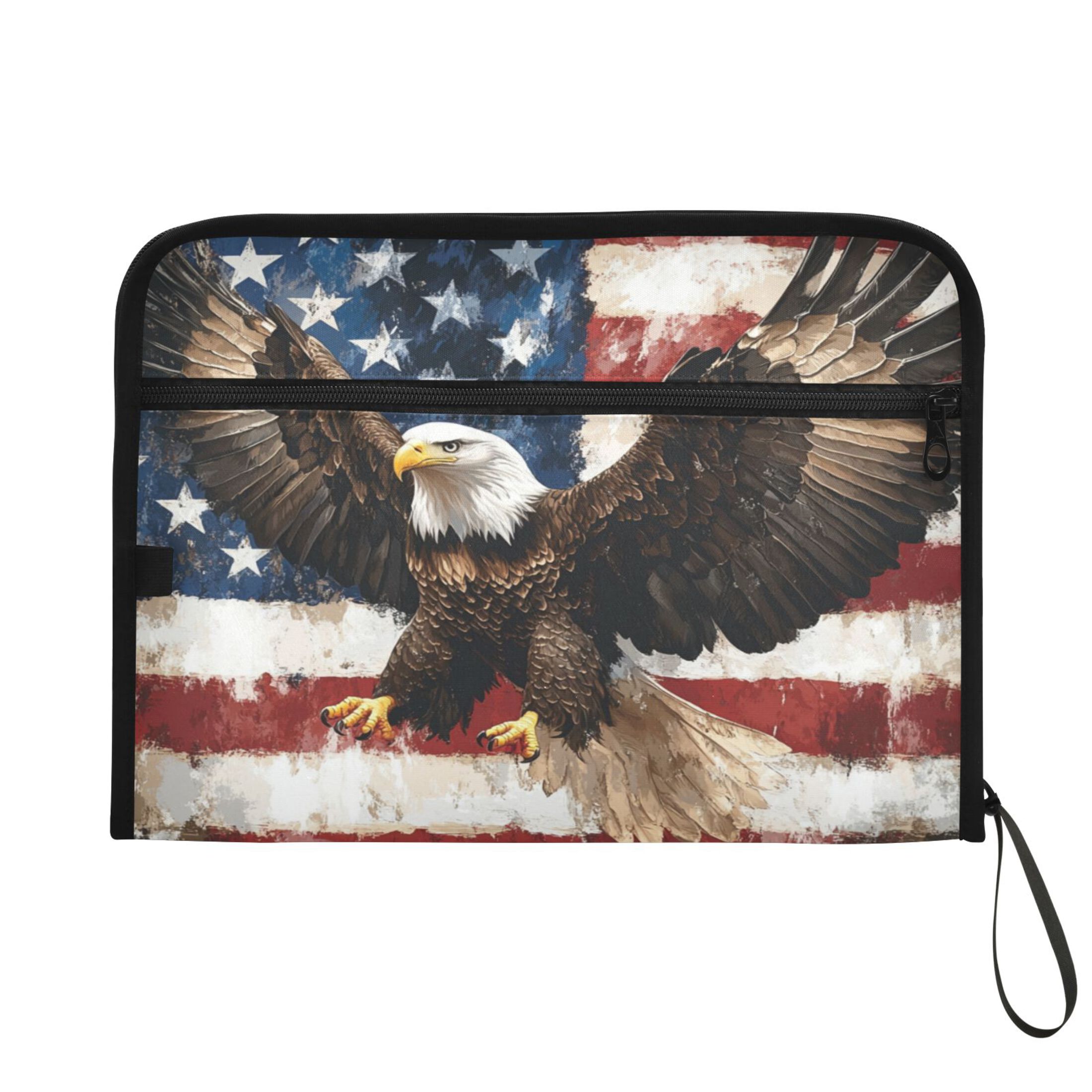 WOBOGO American Patriotic Faith Expanding File Folder Letter Size Accordion Filing Organizer 13 Pocket Separate Organ Pocket