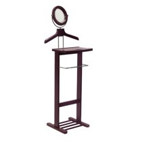 Contemporary Home Living 55.5” Espresso Dark Brown Wooden Carson Valet Stand
