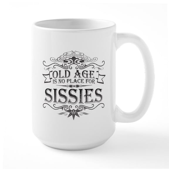 CafePress - Old Age Large Mug - 15 oz Ceramic Large White Novelty Mug