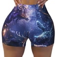 thumbnail image 2 of Susaid Enchanted Forest Stag Gathering Print Intensify Workout Shorts for Women Seamless Scrunch Short Gym Yoga Running Sport Active Exercise Fitness Shorts-Large, 2 of 8
