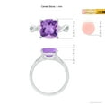 thumbnail image 4 of ANGARA Natural 3.1 Ct. Amethyst Solitaire Engagement Ring in 14K White Gold for Women (Ring Size: 11.5), 4 of 9