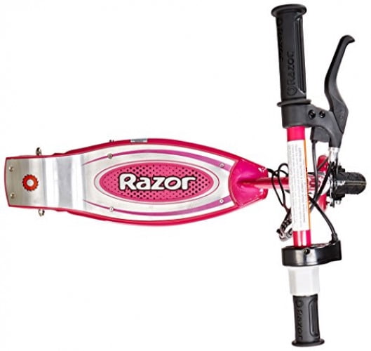 Razor E100 Electric Scooter - Pink, Air-filled Front Tire, up to 10 mph, for Child Age 8+