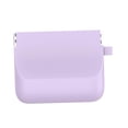 thumbnail image 2 of Bolsa de maquillaje pequeña, bolsa de cosméticos de bolsillo, bolsa reutilizable con cierre automático para auriculares, tarjeta de crédito, gafas de Púrpura S, 2 of 8