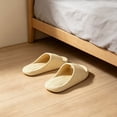thumbnail image 2 of Busydd Ribbed Bathroom Slippers for Women Comfortable Solid Color Slip on Indoor Slippers Open Toe Nonslip House Shoes 36, 2 of 6