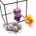 thumbnail image 4 of Bolso de mano para adultos, llavero de uva de felpa, bolso de hombro, decoración colgante, llavero de bola de pelo portátil, adorno para llaves Ropa, zapatos y accesorios Miscelánea Púrpura Jumpingount AP014139-01, 4 of 6