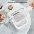 thumbnail image 3 of Auseo Portable Ice Maker Countertop, 2 Sizes of Bullet Ice Cubes, Self-Cleaning Ice Machine with Handle for Kitchen/Office/Bar/Party, White, 3 of 7