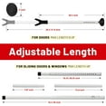 thumbnail image 3 of DEROFIT Door Security Bar for Patio Door, Sliding Door, Window, Apartment, Home, 29-45" Adjustable, White(2 Packs), 3 of 7