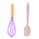 thumbnail image 1 of Juego de mini utensilios de cocina de 2 piezas: utensilios de cocina de silicona con mangos de madera, 1 of 5